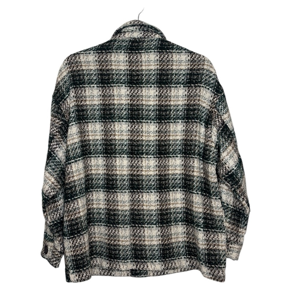 Zara Green and White Cozy Knit Cardigan - Picture 6 of 7